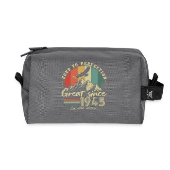 Großartig seit 1945 Jahrgang Geburtstag Geschenk - Recycelte Kulturtasche - Anthrazit - Vorne