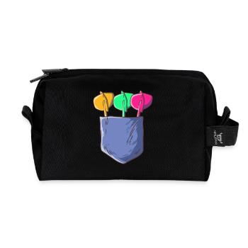 Fléchette Dart Dart Fléchette de poche - Trousse de toilette en tissu recyclé - noir - Devant