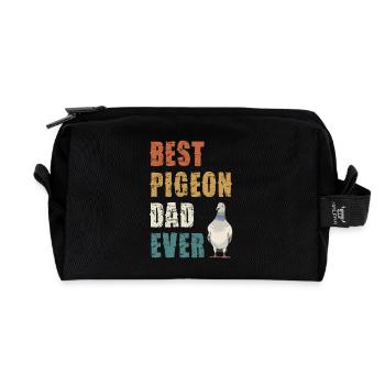 Best pigeon dad ever - Recycled Toiletry Zip Bag - black - Front