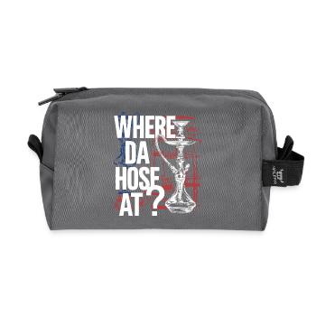 Fun hookah look for fans - Recycled Toiletry Zip Bag - anthracite - Front