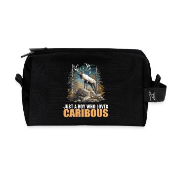 Caribou Karibus Karibu - Recycelte Kulturtasche - Schwarz - Vorne