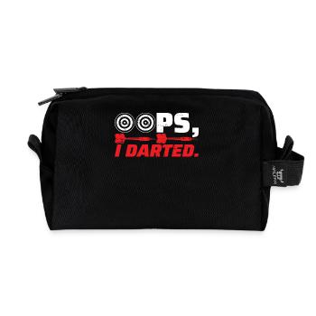Oups I Dard Arrow Bullseye Dart - Trousse de toilette en tissu recyclé - noir - Devant