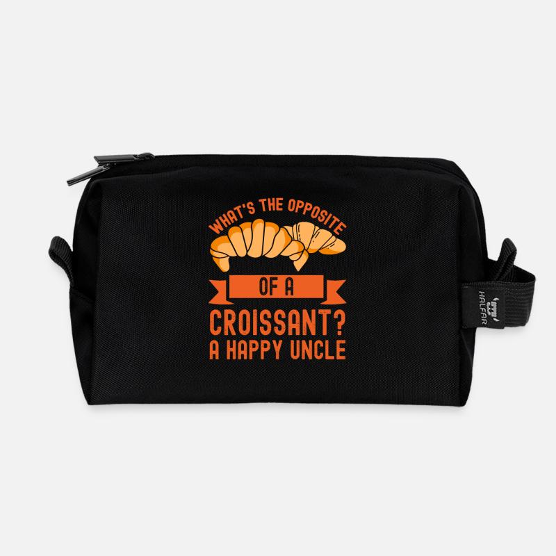 Croissant Happy Uncle Patissier Backen - Recycelte Kulturtasche - Schwarz
