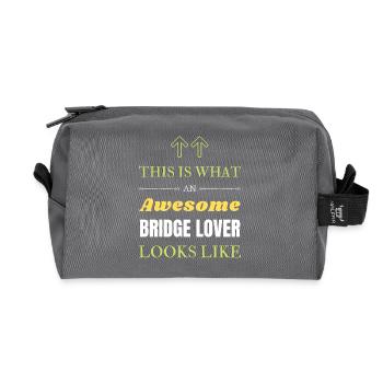 So sieht ein großartiger Bridge-Liebhaber aus - Recycelte Kulturtasche - Anthrazit - Vorne