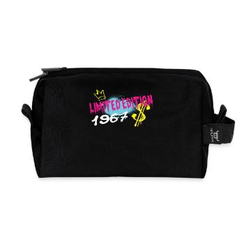 Limited Edition 1967 Geburtstag 1967 Geboren - Recycelte Kulturtasche - Schwarz - Vorne