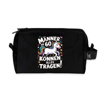 60. Geburtstag Mann 60 Jahre Deko Lustig Geschenk - Recycelte Kulturtasche - Schwarz - Vorne