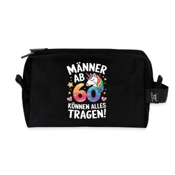 60. Geburtstag Mann 60 Jahre Deko Lustig Geschenk - Recycelte Kulturtasche - Schwarz - Vorne
