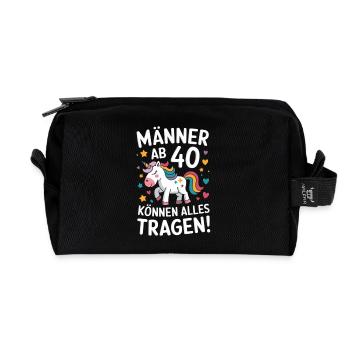40. Geburtstag Mann 40 Jahre Deko Lustig Geschenk - Recycelte Kulturtasche - Schwarz - Vorne