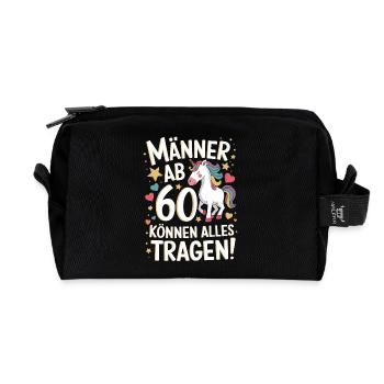 60. Geburtstag Mann 60 Jahre Deko Lustig Geschenk - Recycelte Kulturtasche - Schwarz - Vorne