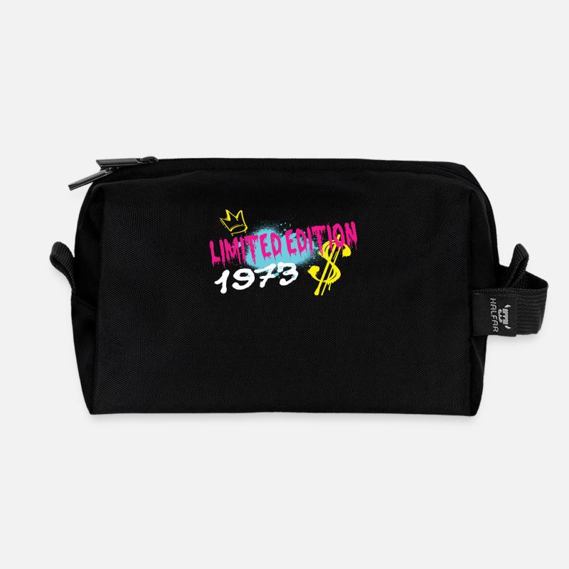 Limited Edition 1973 Geburtstag 1973 Geboren - Recycelte Kulturtasche - Schwarz