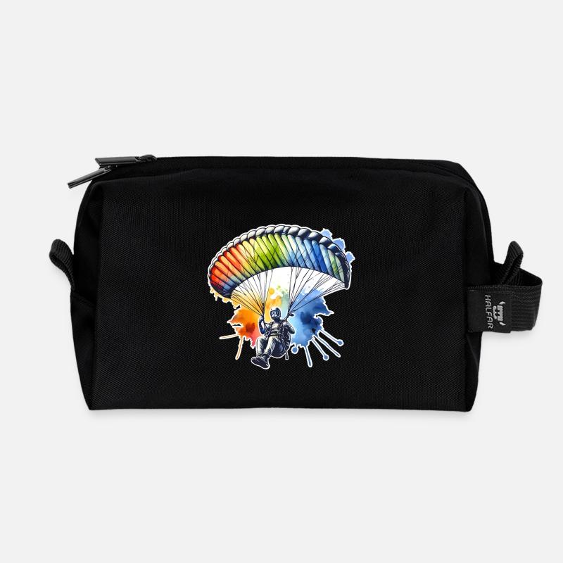 Paragliding - Recycelte Kulturtasche - Schwarz