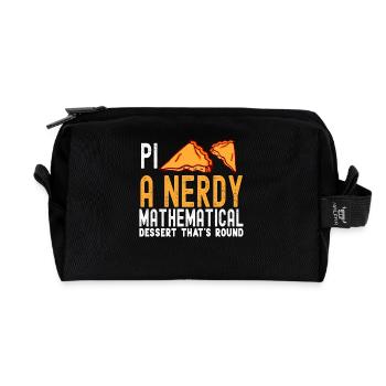 Pi Nerdy Mathematical Dessert Baking - Recycled Toiletry Zip Bag - black - Front
