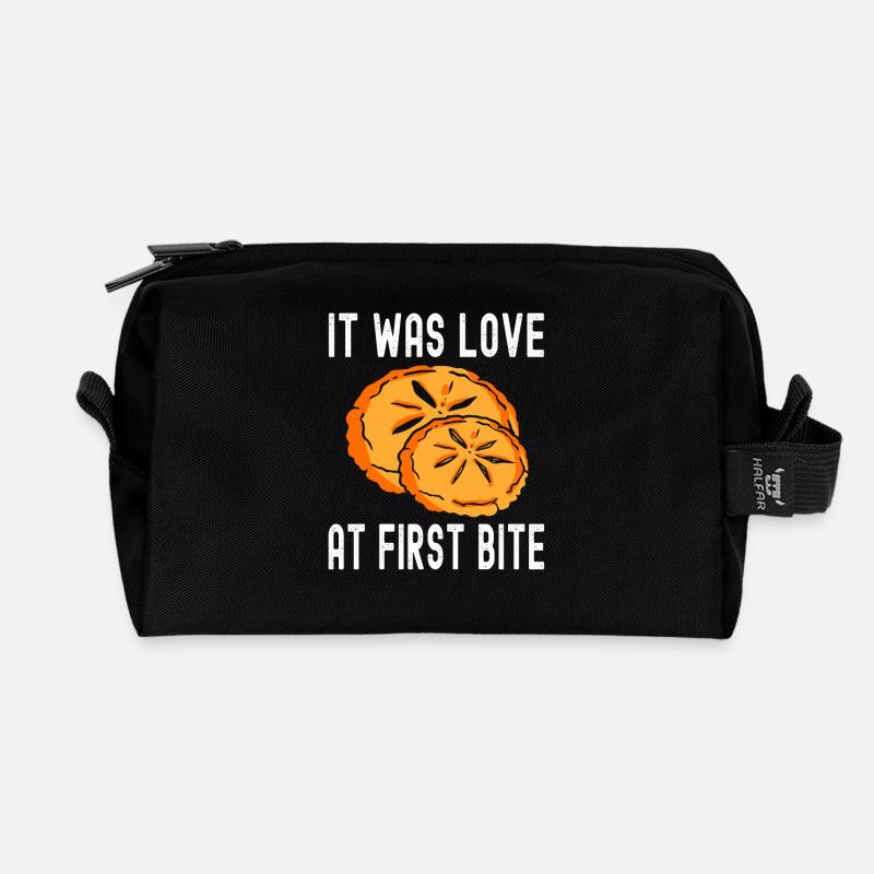 Es war Liebe auf den ersten Biss Backen - Recycelte Kulturtasche - Schwarz