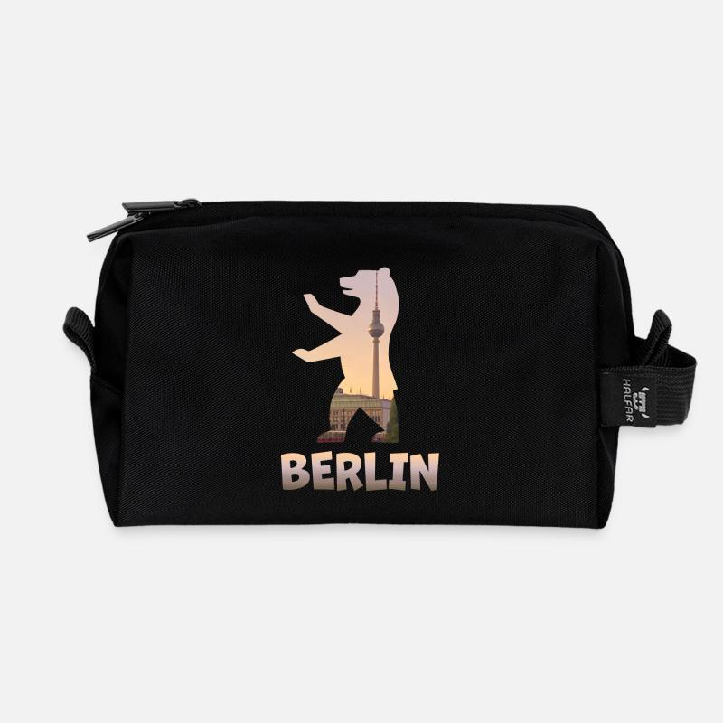 Berlin - Recycled Toiletry Zip Bag - black