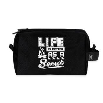 Scouting Life Is Better As A Scout - Recycled Toiletry Zip Bag - black - Front