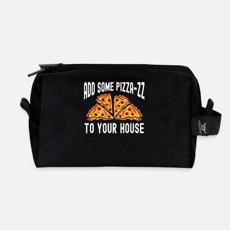 Verleihen Sie Ihrer Hauspizza etwas Pizza-zz - Recycelte Kulturtasche - Schwarz