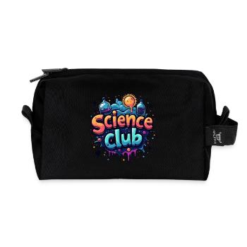 WISSENSCHAFTS-KLUB - Recycelte Kulturtasche - Schwarz - Vorne