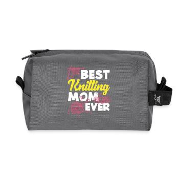 Beste Strick Mama Aller Zeiten - Recycelte Kulturtasche - Anthrazit - Vorne