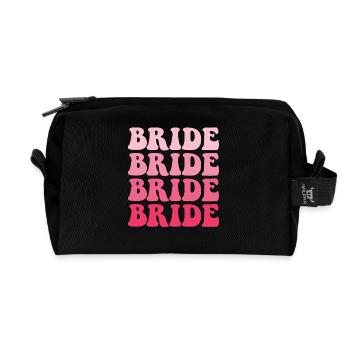 Junggesellin Jungesellinnenabschied Braut - Recycelte Kulturtasche - Schwarz - Vorne