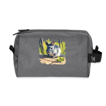 Chinchillas Chinchilla - Recycelte Kulturtasche - Anthrazit - Vorne