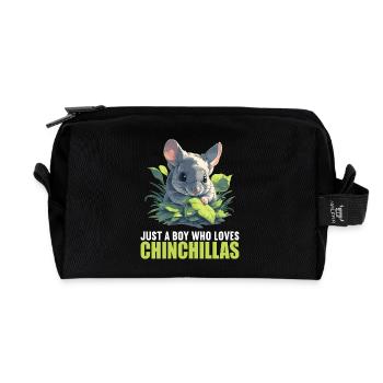 Chinchillas Chinchilla - Recycelte Kulturtasche - Schwarz - Vorne