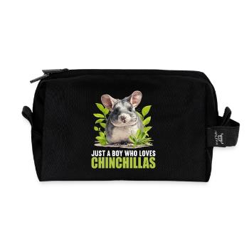 Chinchillas Chinchilla - Recycled Toiletry Zip Bag - black - Front