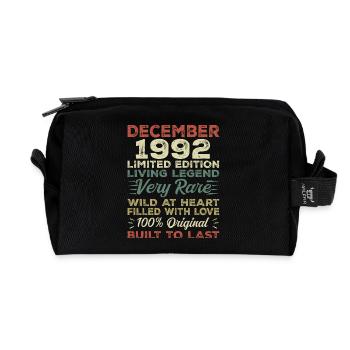 Dezember 1992 - Geburtstag Dezember 1992 Jahr - Recycelte Kulturtasche - Schwarz - Vorne