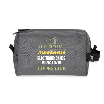 This is what an awesome Electronic Dance Music lov - Recycled Toiletry Zip Bag - anthracite - Front