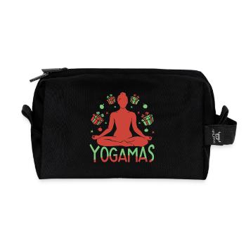 Yoga Yogamas Yoga drôle - Trousse de toilette en tissu recyclé - noir - Devant
