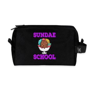 Sherbet Gelato School Sweet Cream - Recycelte Kulturtasche - Schwarz - Vorne