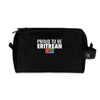 Proud To Be Eritrean Eritrea Eritreische Flagge - Recycelte Kulturtasche - Schwarz - Vorne