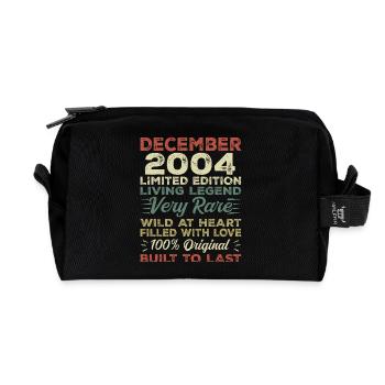 Dezember 2004 - Geburtstag Dezember 2004 Jahr - Recycelte Kulturtasche - Schwarz - Vorne