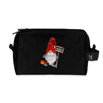 Musik Wichtel – Weihnachtsgnom - Recycelte Kulturtasche - Schwarz - Vorne