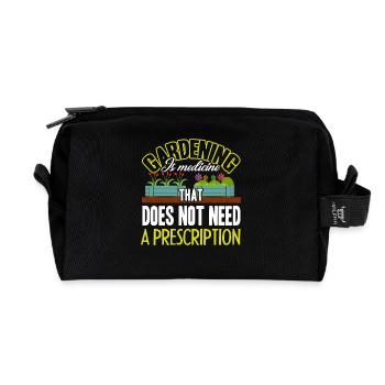 Gardening Gardening Is Medicine - Recycled Toiletry Zip Bag - black - Front