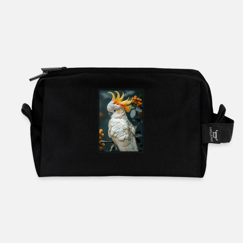 Cockatoo Kakadus Kakadu - Recycelte Kulturtasche - Schwarz