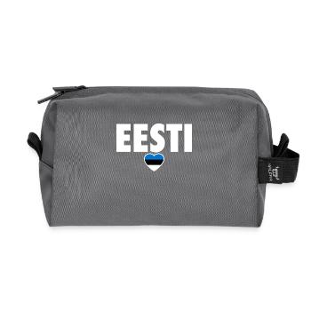 Eesti Estonie Drapeau estonien Este - Trousse de toilette en tissu recyclé - anthracite - Devant