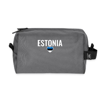 Estonie Estonie Drapeau estonien Este - Trousse de toilette en tissu recyclé - anthracite - Devant