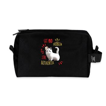 Je n’ai aucun problème pour rester authentik - Trousse de toilette en tissu recyclé - noir - Devant