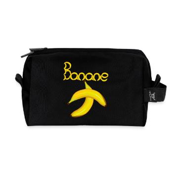Banane Fruit de la banane - Trousse de toilette en tissu recyclé - noir - Devant