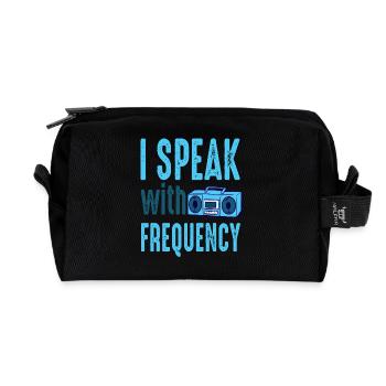 Amateur Sprechen mit Frequenz Amateurfunk - Recycelte Kulturtasche - Schwarz - Vorne