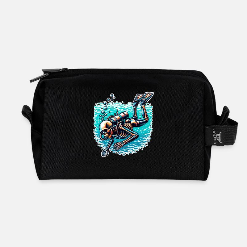 Tauchen Taucher - Recycelte Kulturtasche - Schwarz