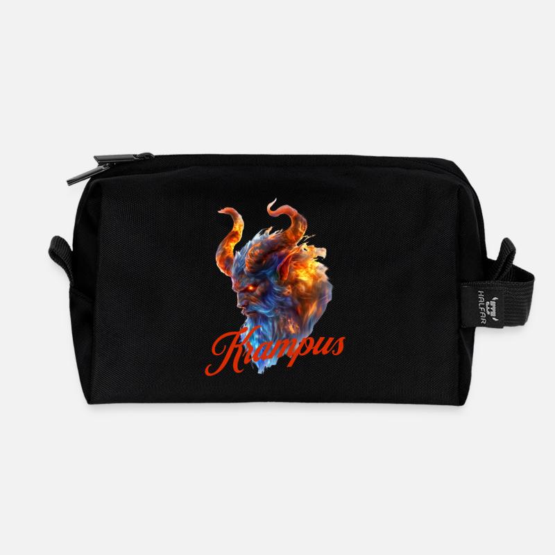Wilder Krampus - Recycelte Kulturtasche - Schwarz