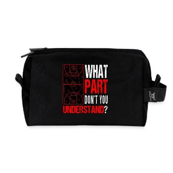 Game Sports Baller Strategy Basketball - Recycled Toiletry Zip Bag - black - Front