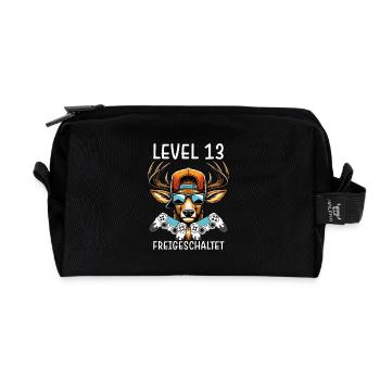 Level 13 Freigeschaltet Gamer Geburtstag Gaming - Recycelte Kulturtasche - Schwarz - Vorne
