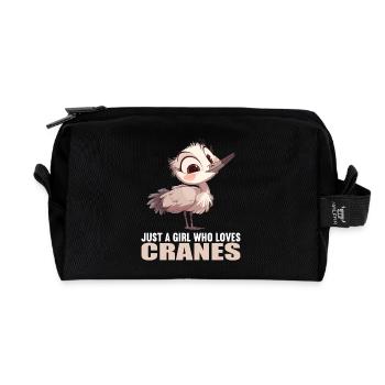 Kraniche Kranich - Recycelte Kulturtasche - Schwarz - Vorne
