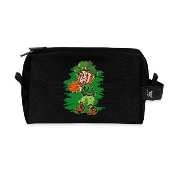 Basket Baller St. Patricks Day Basketball - Recycelte Kulturtasche - Schwarz - Vorne