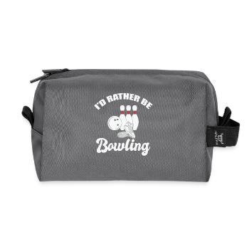 Bowling - Trousse de toilette en tissu recyclé - anthracite - Devant