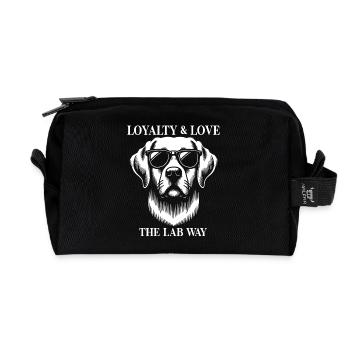Labrador Retriever Loyalty Family Friend - Recycled Toiletry Zip Bag - black - Front