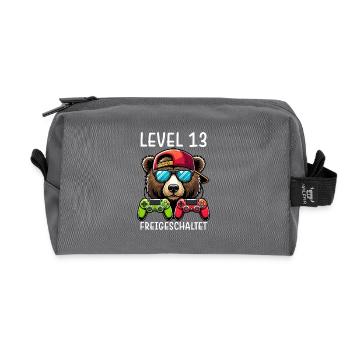 Level 13 Freigeschaltet Gamer Geburtstag Gaming - Recycelte Kulturtasche - Anthrazit - Vorne