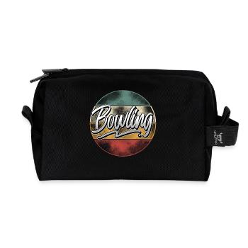 Bowling - Recycelte Kulturtasche - Schwarz - Vorne